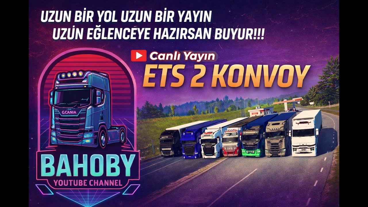 uzun bir yol uzun bir yayın uzun eğlenceye hazırsan buyur CANLI KONVOY #est2 #truckersmp #g29 /CANLI