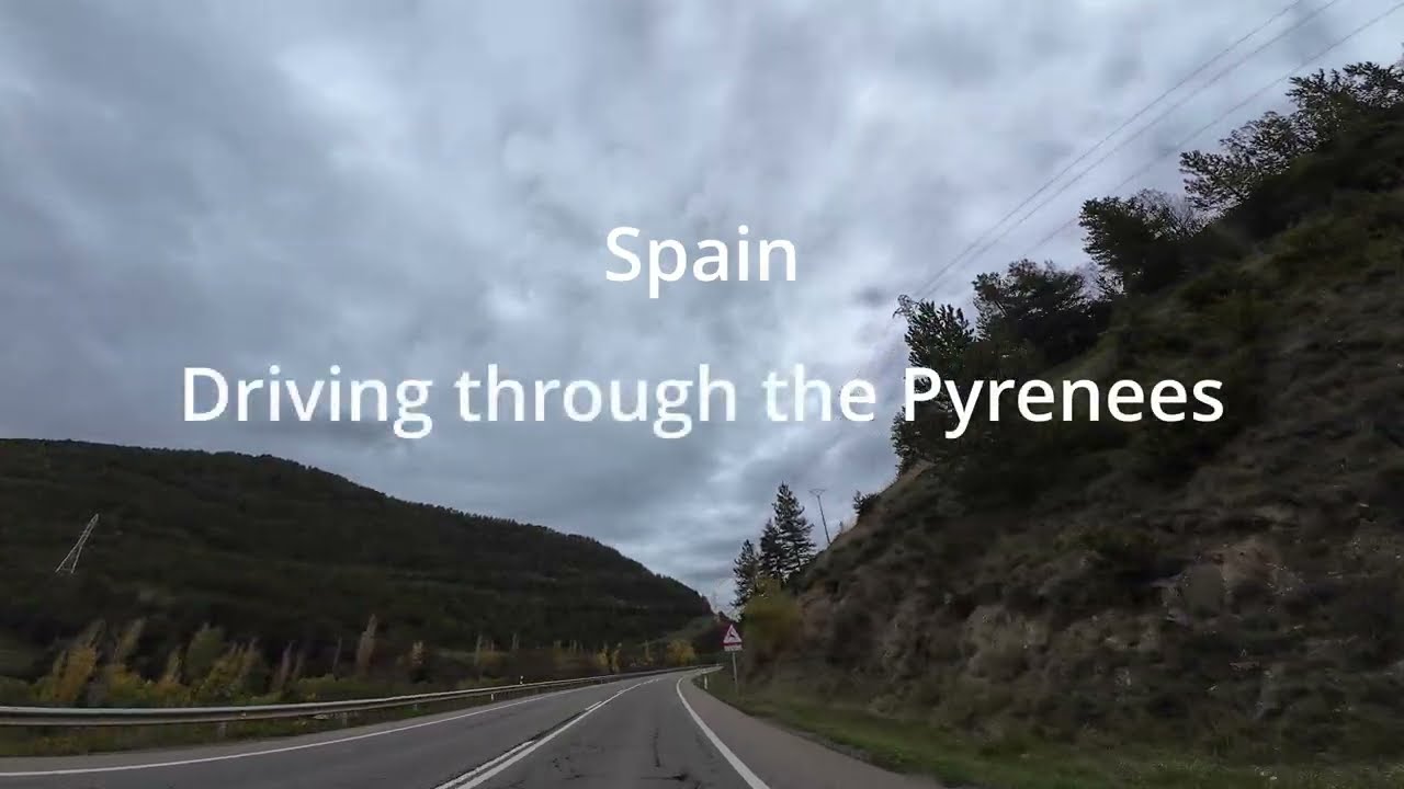 Crossing the Pyrenees: A Quiet Drive from Spain to France (Jaca to the Border in 4K)
