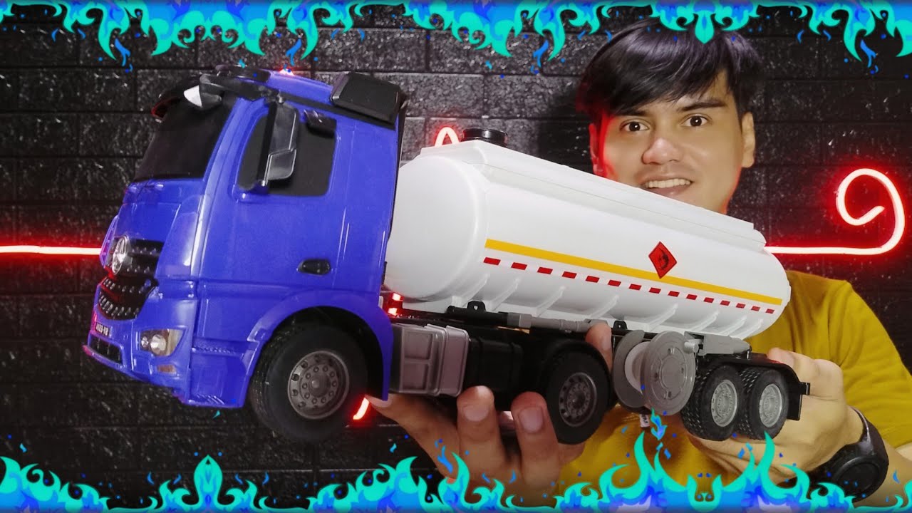 Unboxing Truk Tangki Remot Kontrol Double E Mercedes Benz