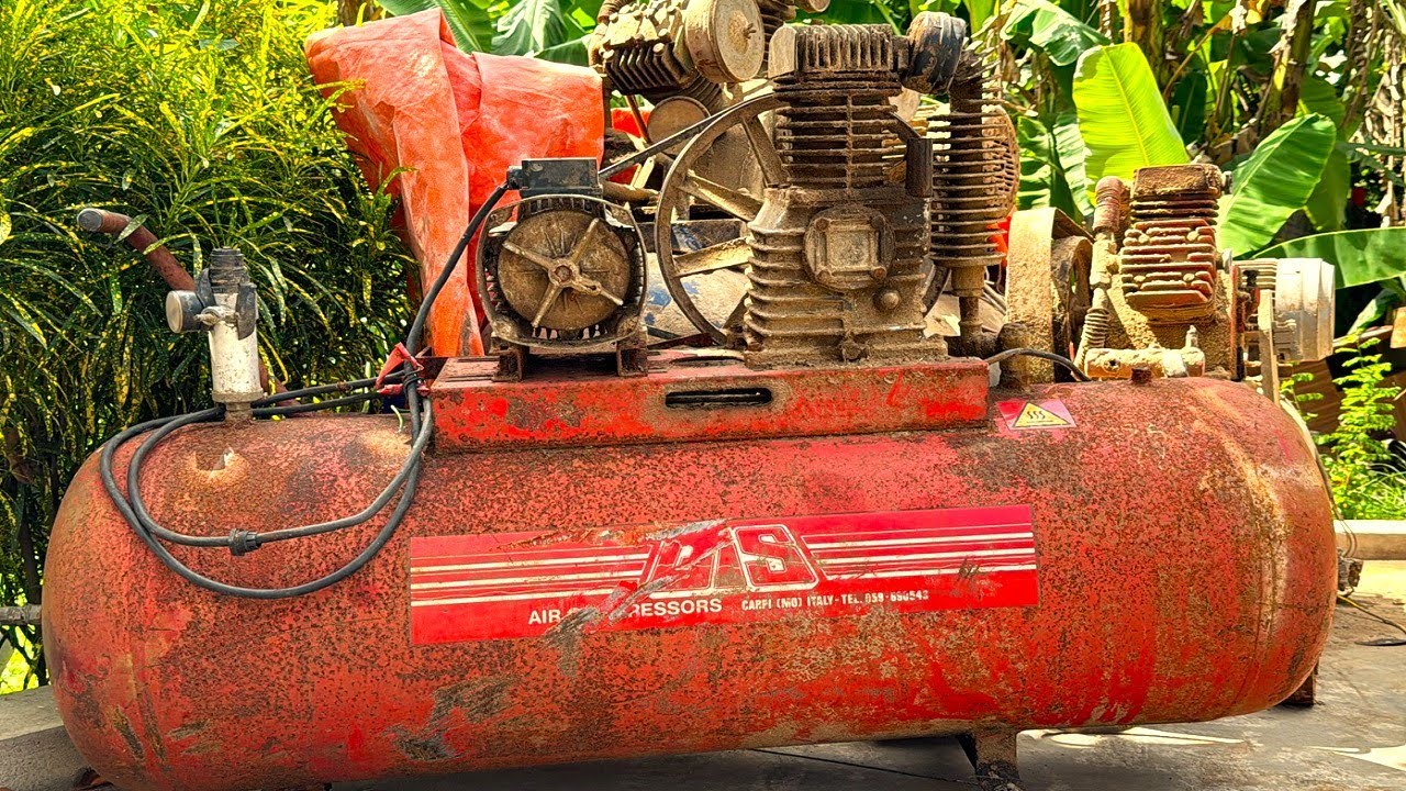 💡 Restoration Of Old Rusty Air Compressor // Restore Complete Classic Air Compressor