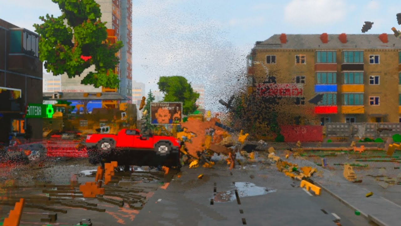 AngerCube w Black Hole Mod in Russian Town - Teardown