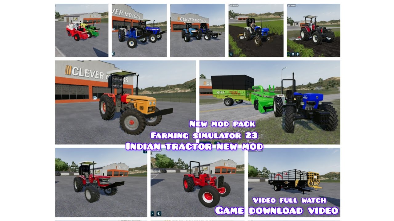 New mod pack farming simulator 23 Indian tractor mods game download video 🔥