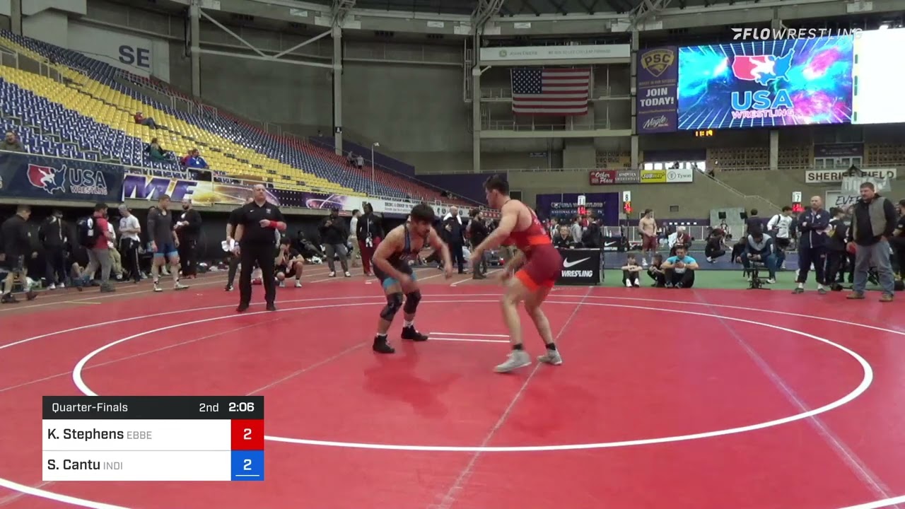 86 Kg Quarterfinal - Kodiak Stephens, Ebbetts Pass Wrestling Vs Santos Cantu, Indiana RTC 044d