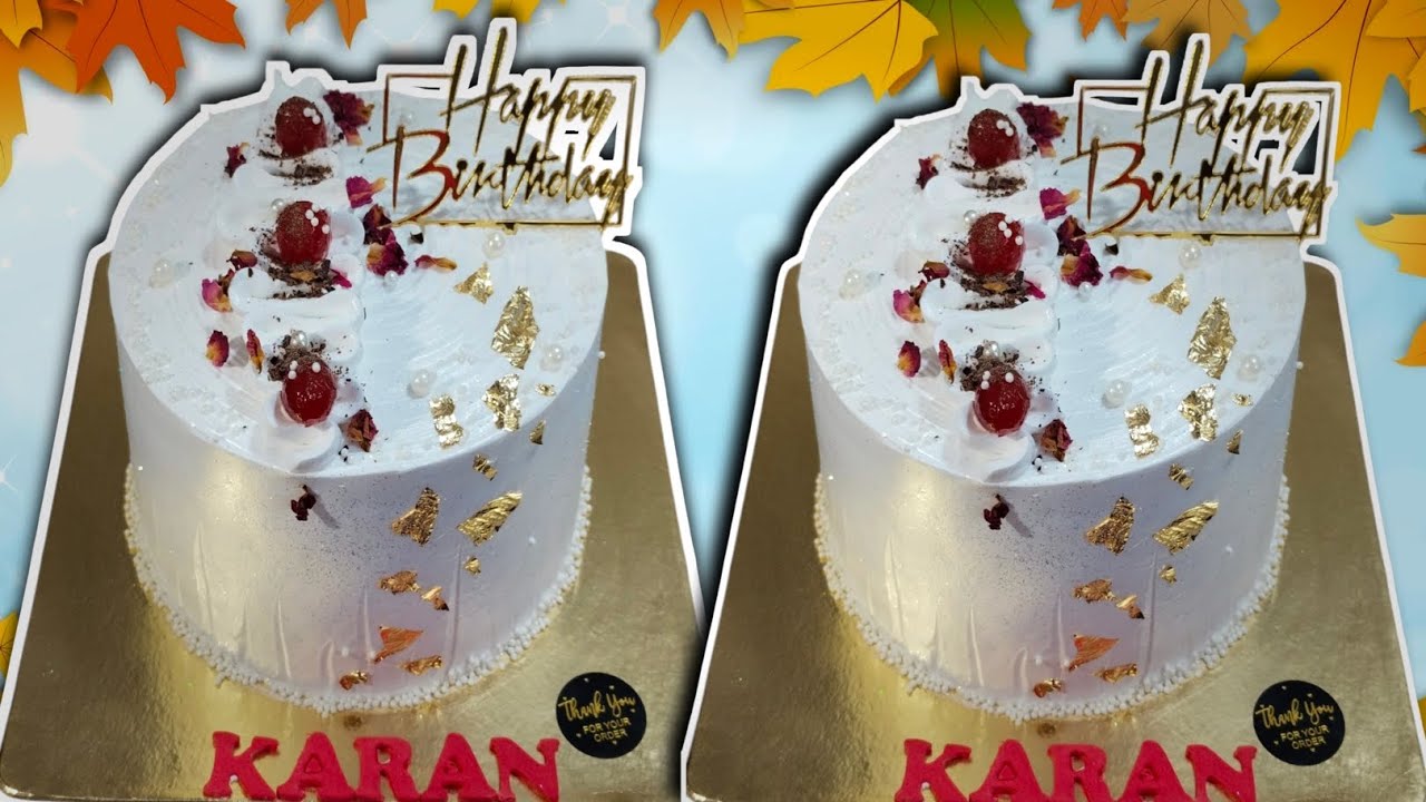 1 Pound Elegant Cake Decoration Full Video#youtubevidio 