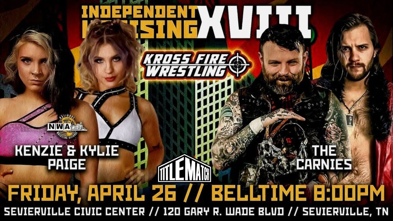 Кензи и Кайли Пейдж против The Carnies - NWA Kross Fire (Intergender)