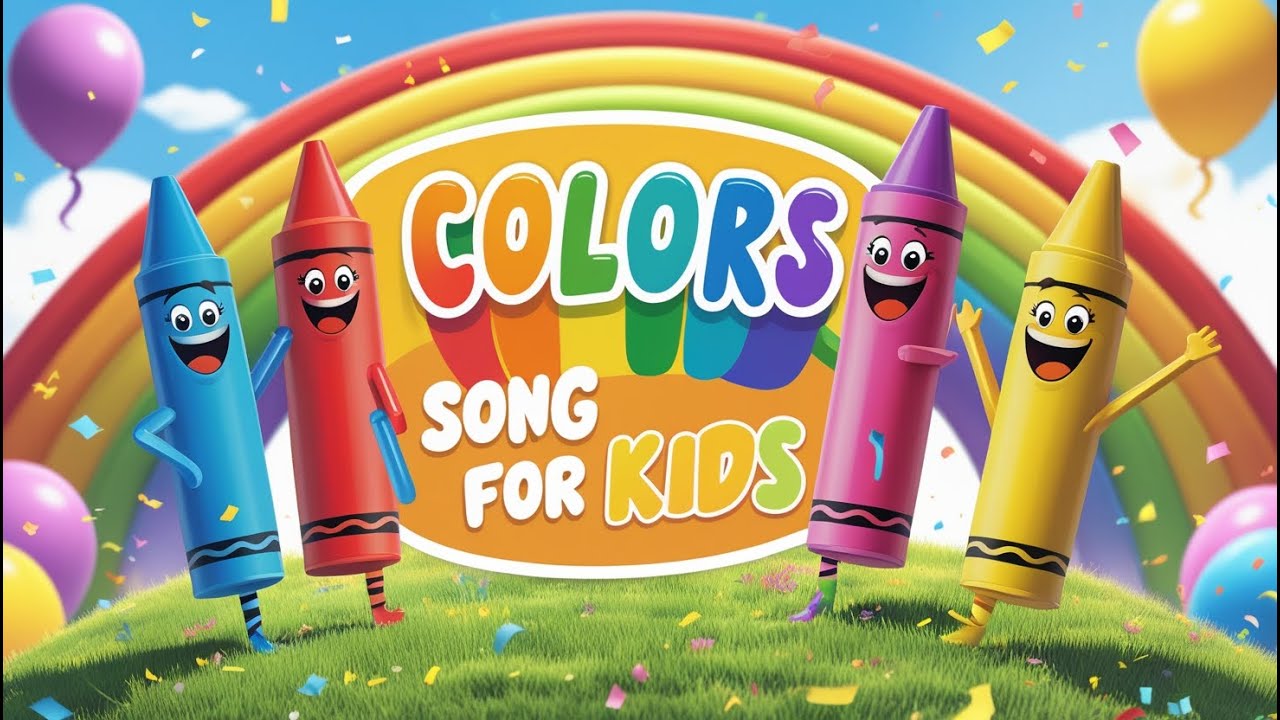 🌈 Colors Song for Kids – Crayons Dance & Sing! – Kids Learning Song!