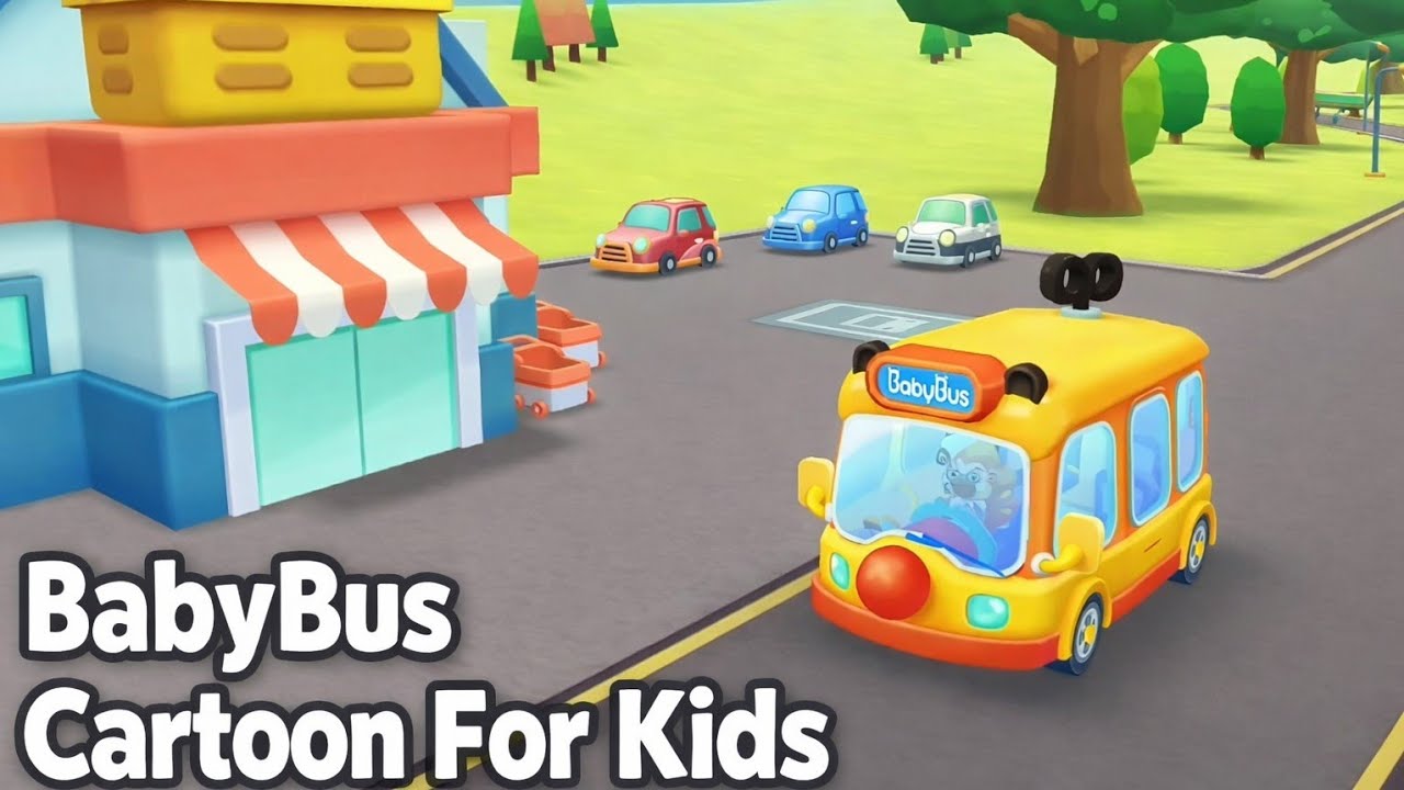 Cute Baby Bus Cartoon 🚍 | Long Kids Animation Video