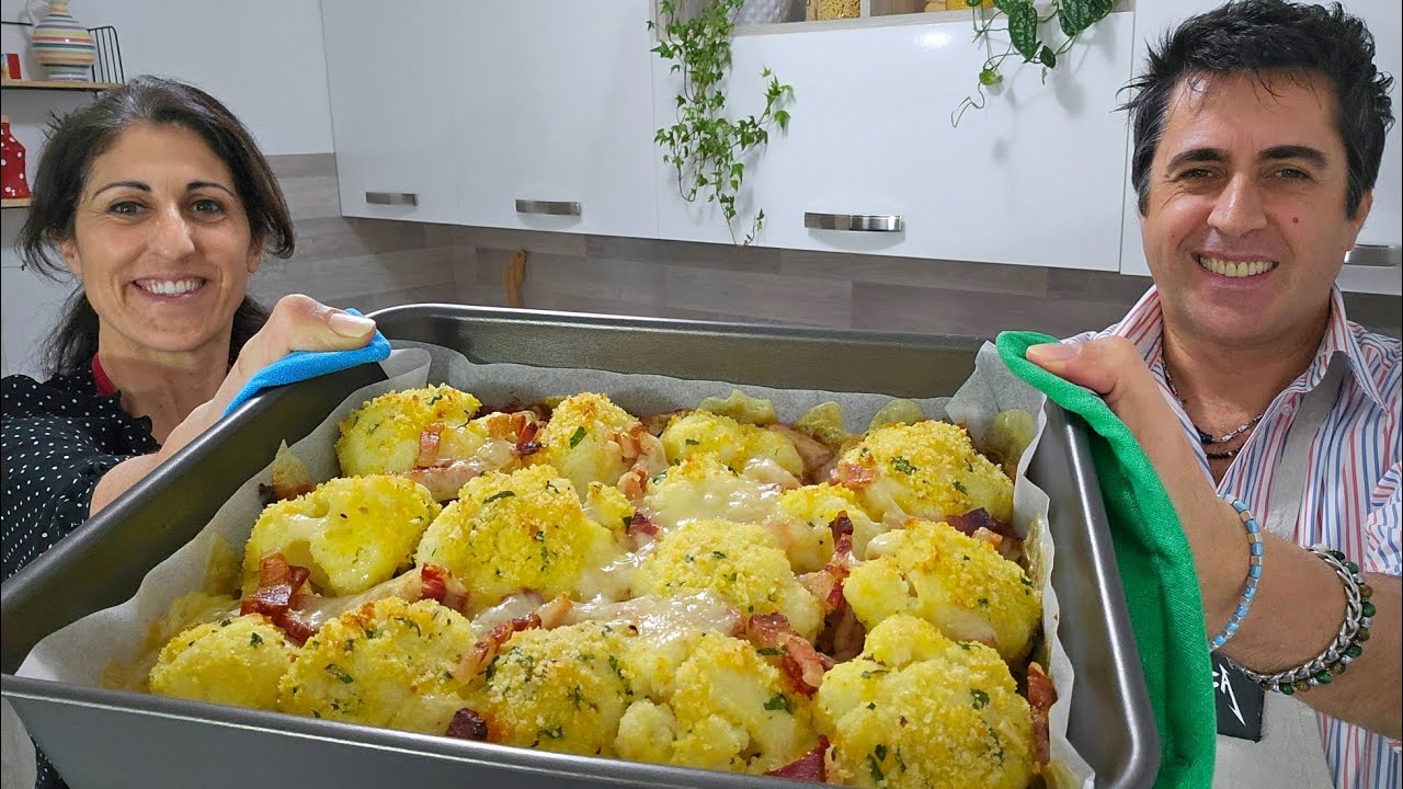 Cavolfiore gratinato al forno saporito - Ricetta