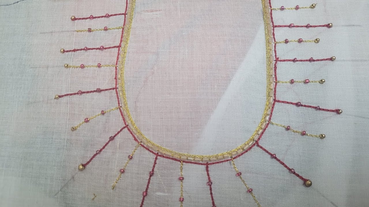 How to stitch Aari embroidery blouse design?#aariwork #trending#stiching#viralvideo 