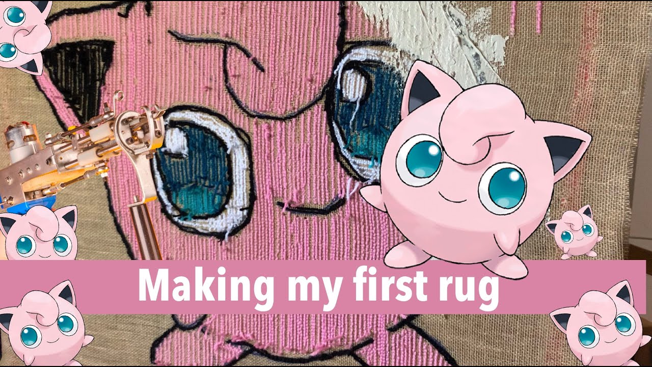 Tufting a Pok&eacute;mon rug (my first time)