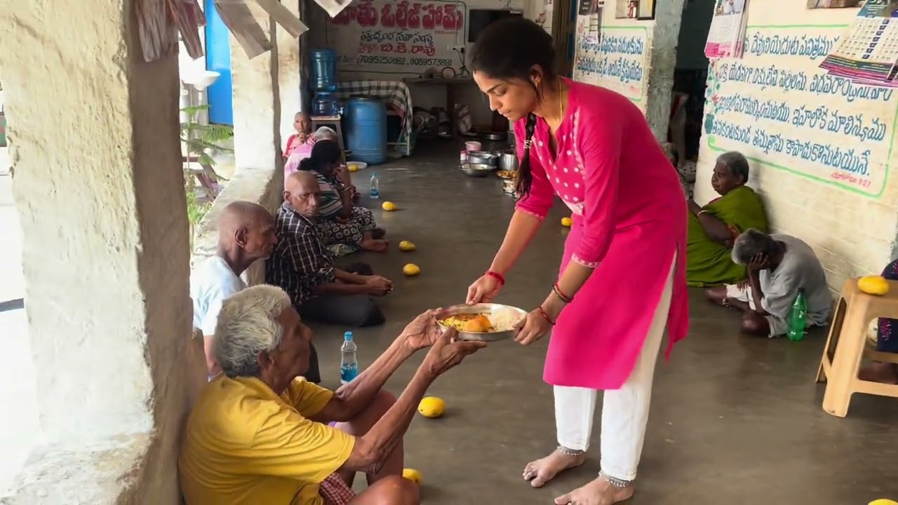 Food donations on 17-05-2025 at Rajahmundry old age home