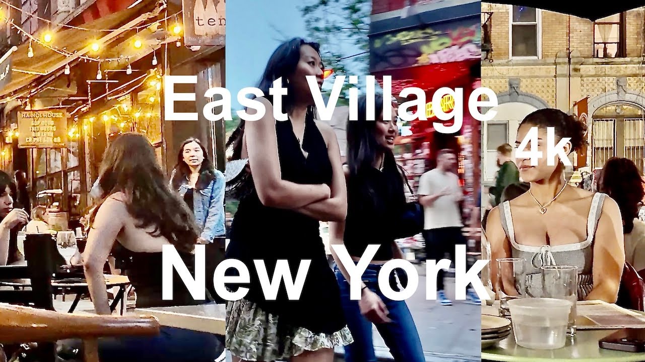 East Village NYC Nightlife District 🌆 Sunset Walking Tour | NYC 4K