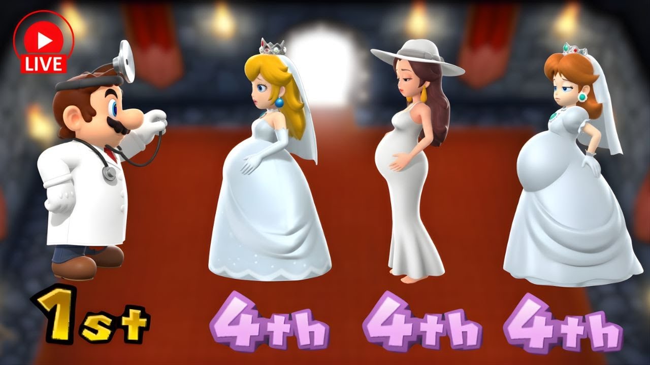 🔴Mario Party 9 Minigames – Doctor Mario vs 3 Brides?! Funniest Minigame Ever!