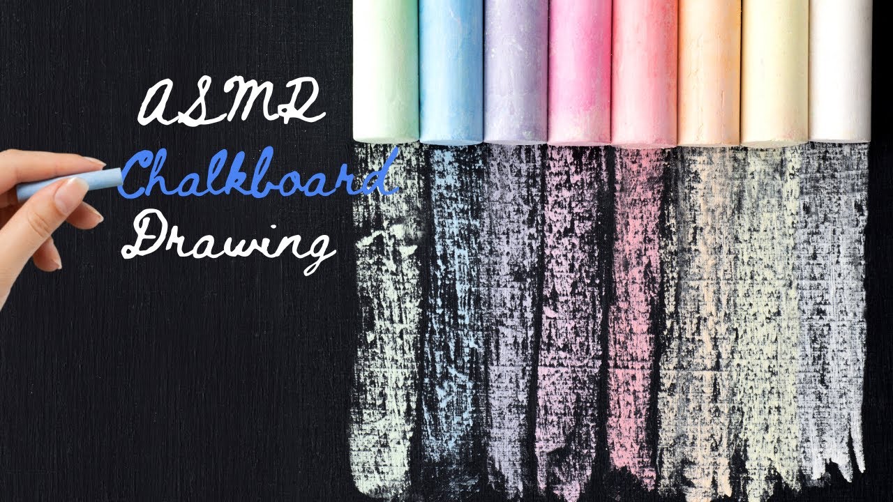 ASMR Chalkboard CHALK drawing | ASMR Chalkboard Sound 💤 | CHALK on Blackboard ASMR