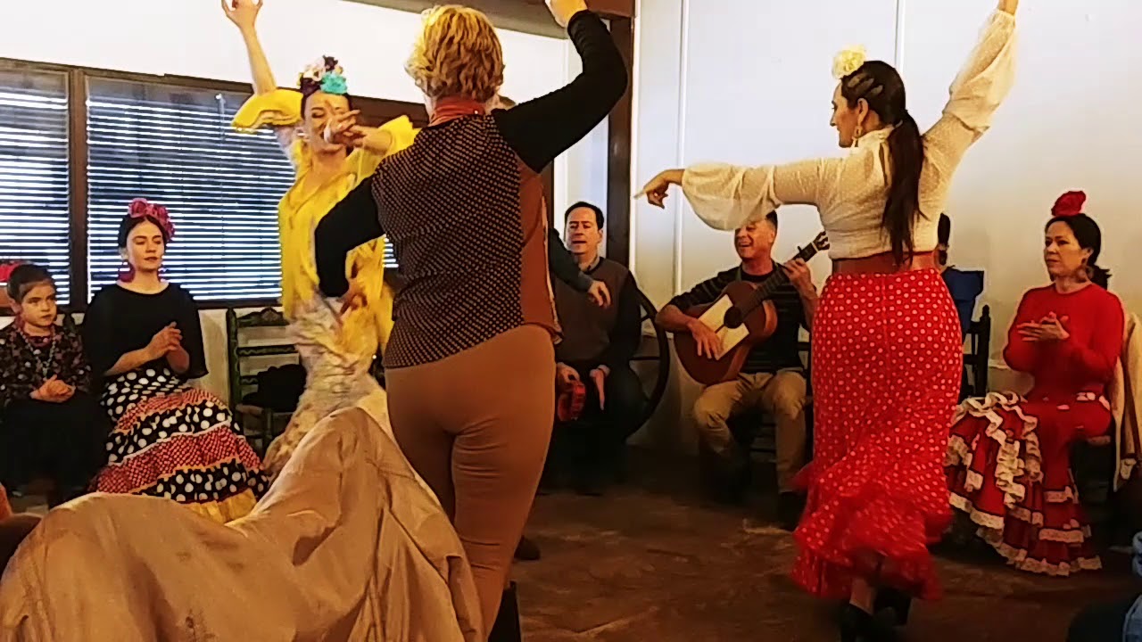BAILANDO POR SEVILLANAS EN EL ROCIO - Pepi Vidueira y Juan Reyes, con el GRUPO ALGARABÍA~COMPARTIR