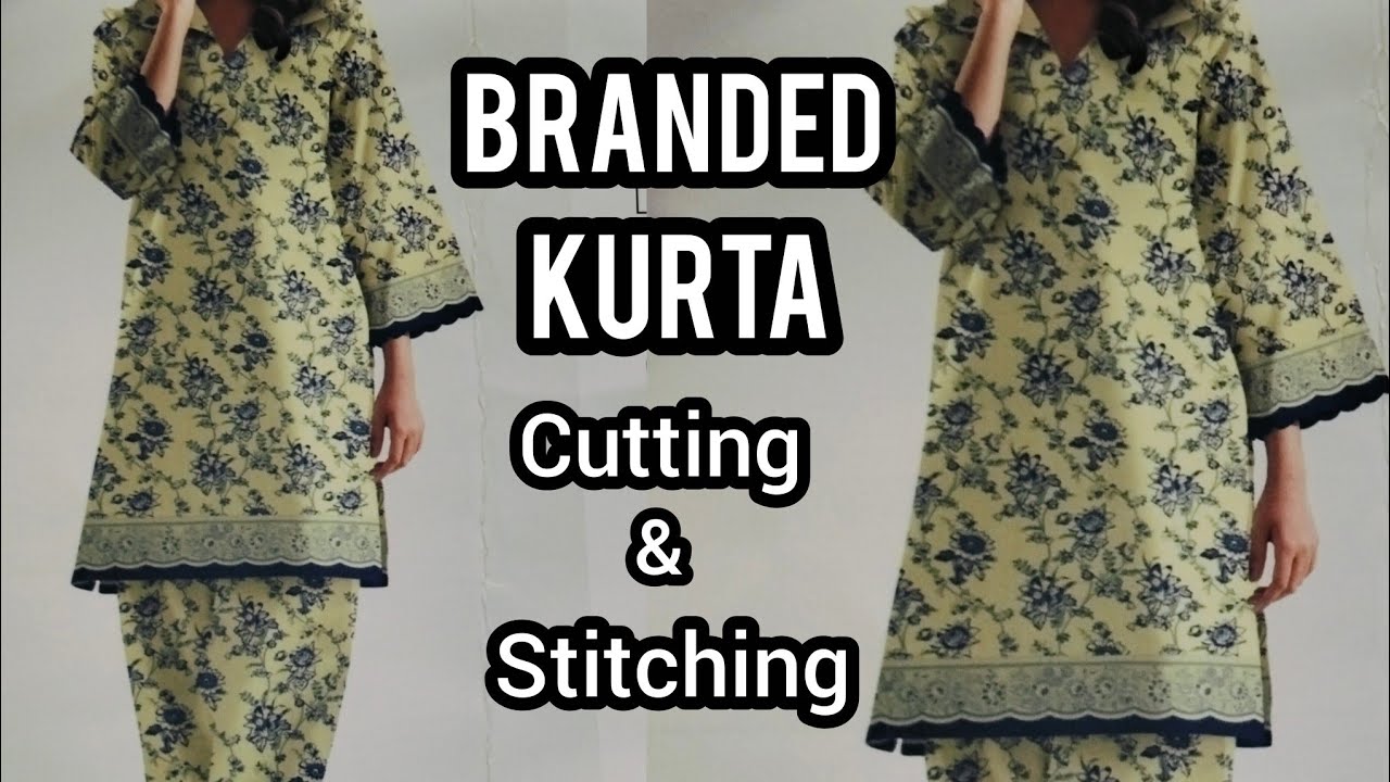 Branded style kurta cutting and stitching 😇 ||  Kurta cutting in very easy style || 