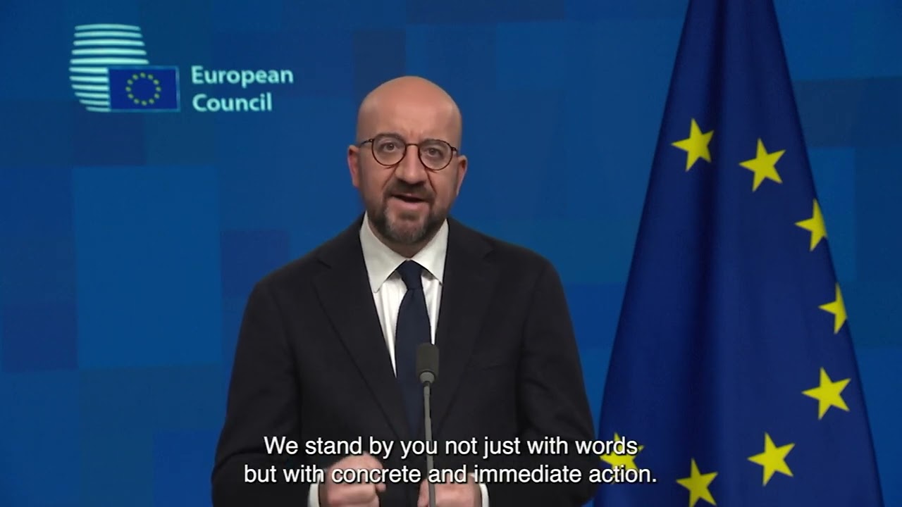 EU ups funding, military assistance for Ukraine. Russia has decided to launch a brutal, savage war!