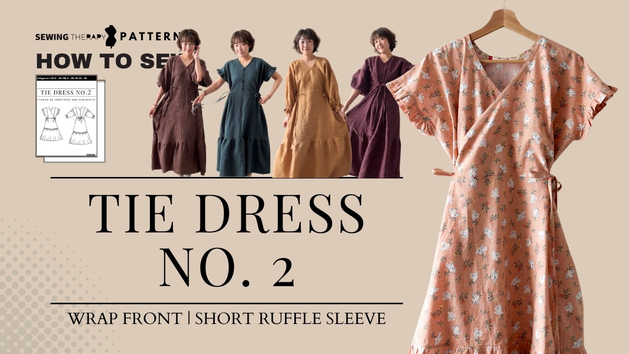 Sewalong: Tie Dress No. 02 | View A: Wrap Front & Short Ruffle Sleeve