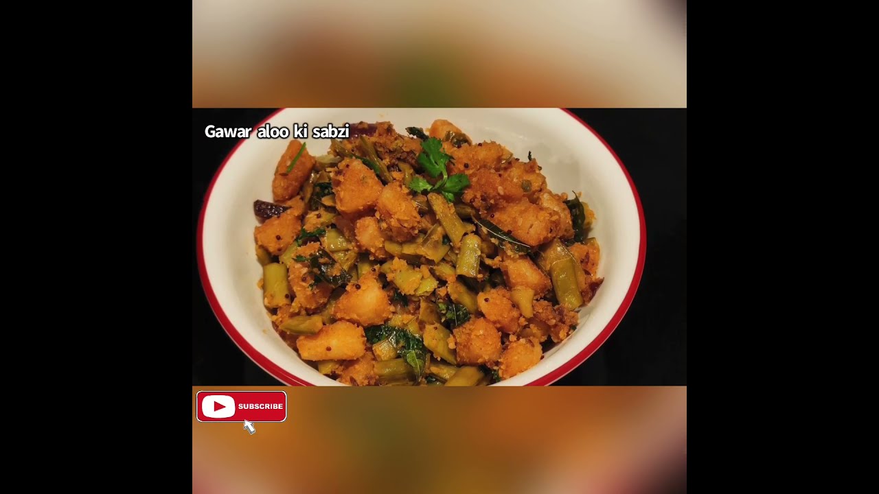 Cluster beans and potato curry | With sesame seeds | Gawar aloo ki sabzi | #shorts
