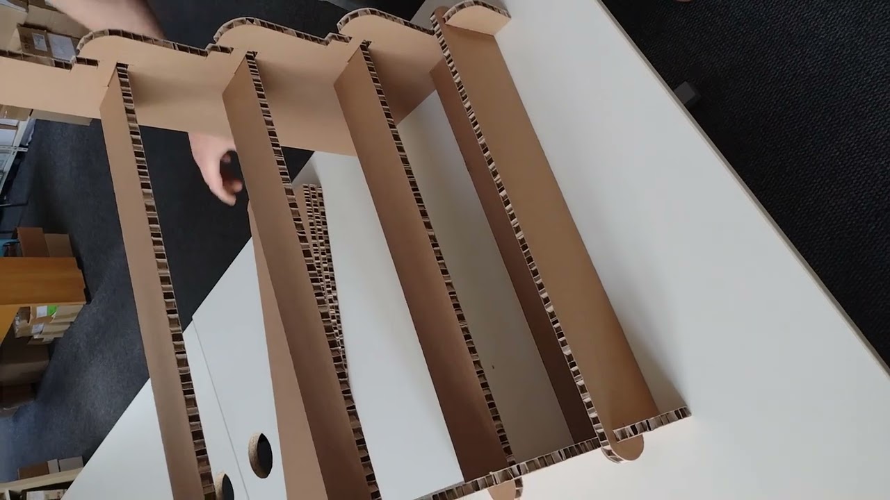 assembling the postcard display box