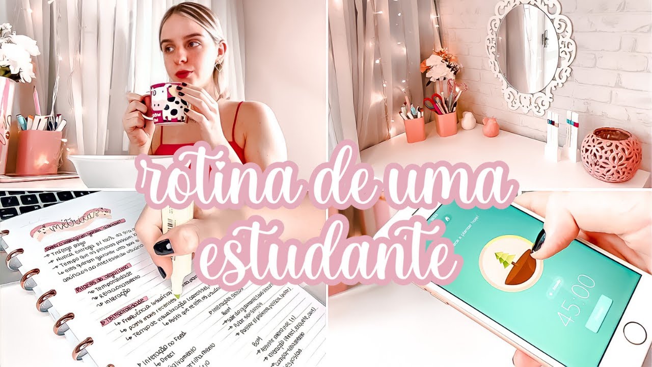 rotina da tarde de uma estudante ♡ um dia produtivo comigo, estudos e ceninhas