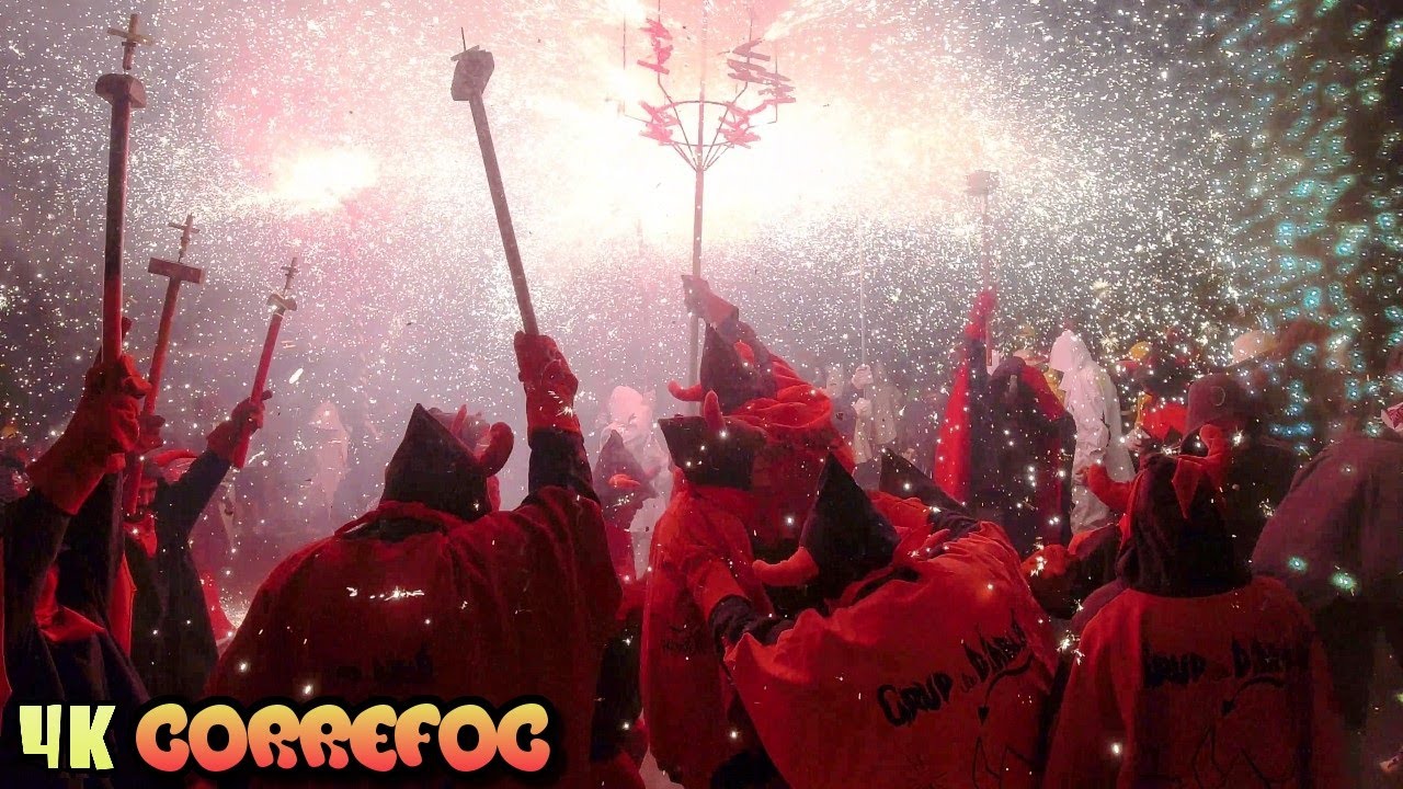 Correfoc de la Fiesta Mayor 2025 | Sant Adria Besos | Barcelona, España 4K