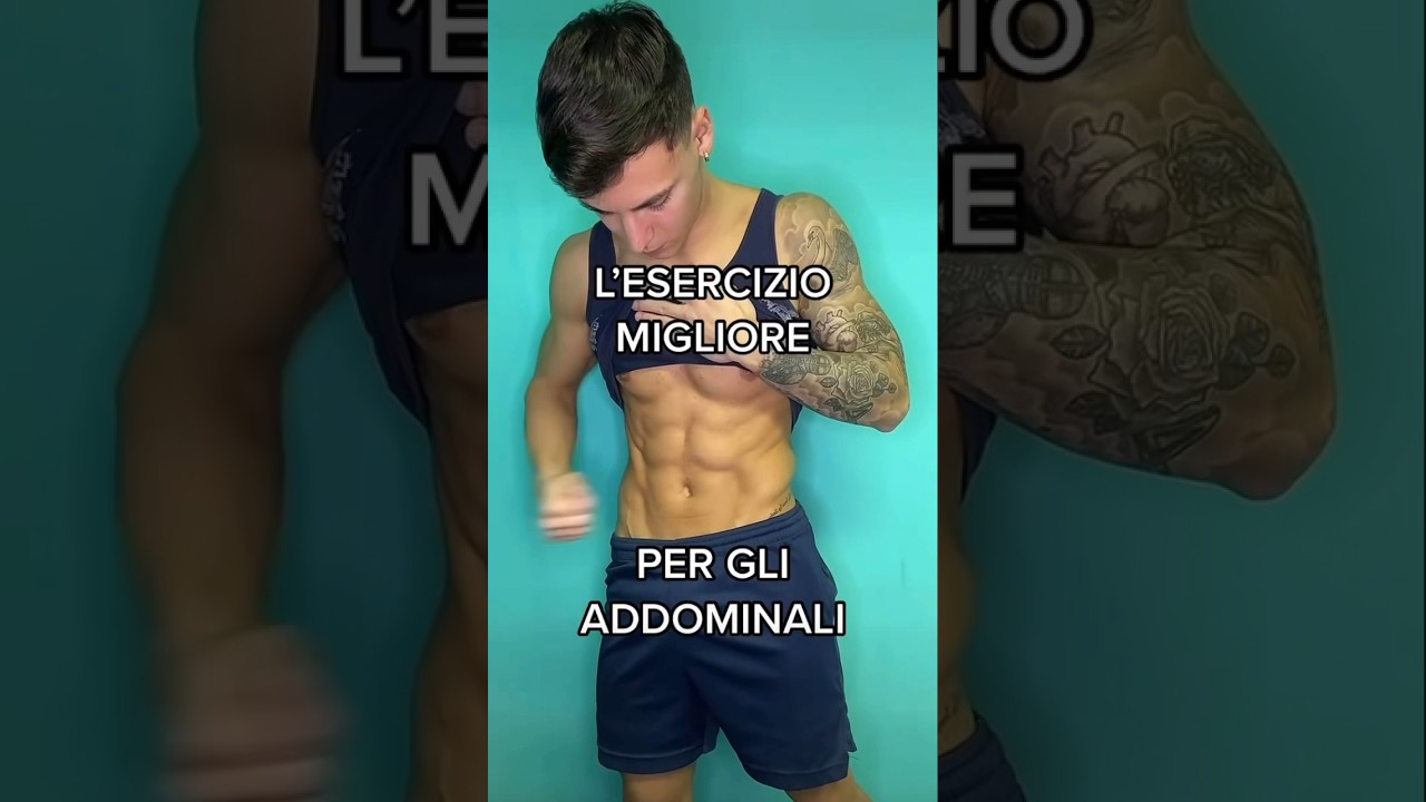 Esercizio top per l&rsquo;addome 🤩 #workout #fitness #gym