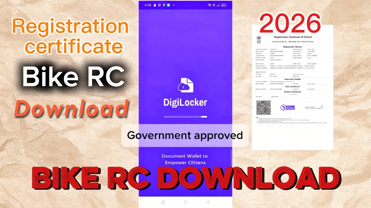 How to download bike RC in ￼DigiLocker using mobile 2026 | step by step guide| Rajvade ￼tech Guide 