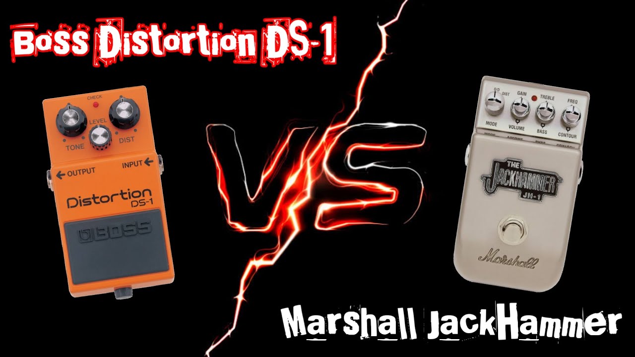 BOSS DISTORTION DS-1 VS MARSHALL JACKHAMMER JH-1, comparando o som de dois clássicos do drive