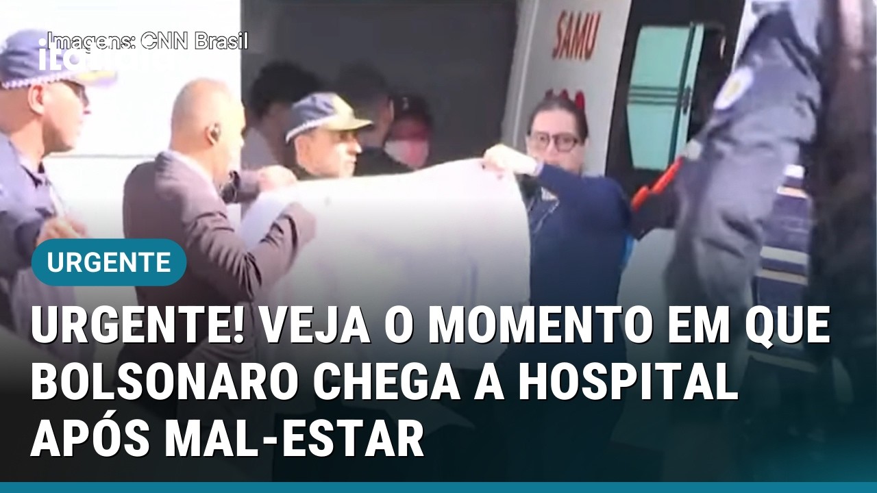 URGENTE! VEJA O MOMENTO EM QUE BOLSONARO CHEGA A HOSPITAL APÓS MAL-ESTAR