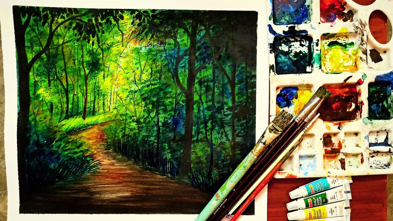 Watercolor painting || step by step || Beautiful nature || watercolor tutorial || Sandipan