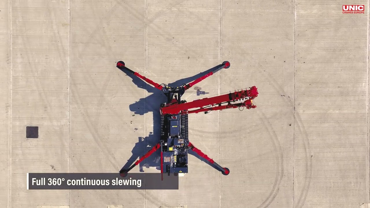 UNIC URW-806-3 Mini Spider Crane from UNIC Cranes Europe