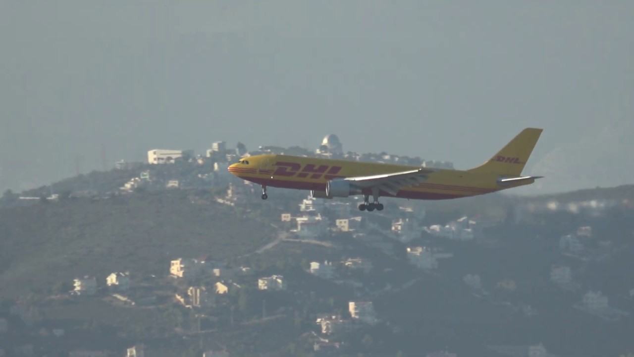 DHL Airbus A300 landing Athens Airport