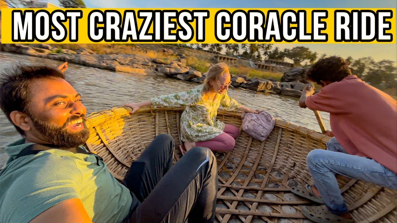 CORACLE Ride in HAMPI | Karnataka 🇮🇳