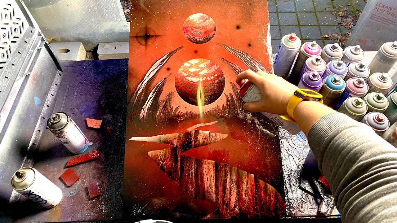 Hells Crack - SPRAY PAINT ART - by Skech
