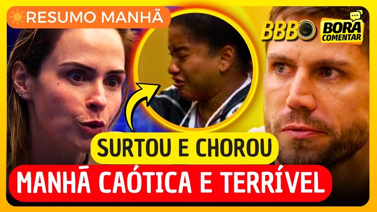 🔥🤯MANHÃ DO CAOS! Milena CHORA e SURT4, Jonas PERDE a PACIÊNCIA! GLOBO é DETONADA pós SINCERÃO! BBB26