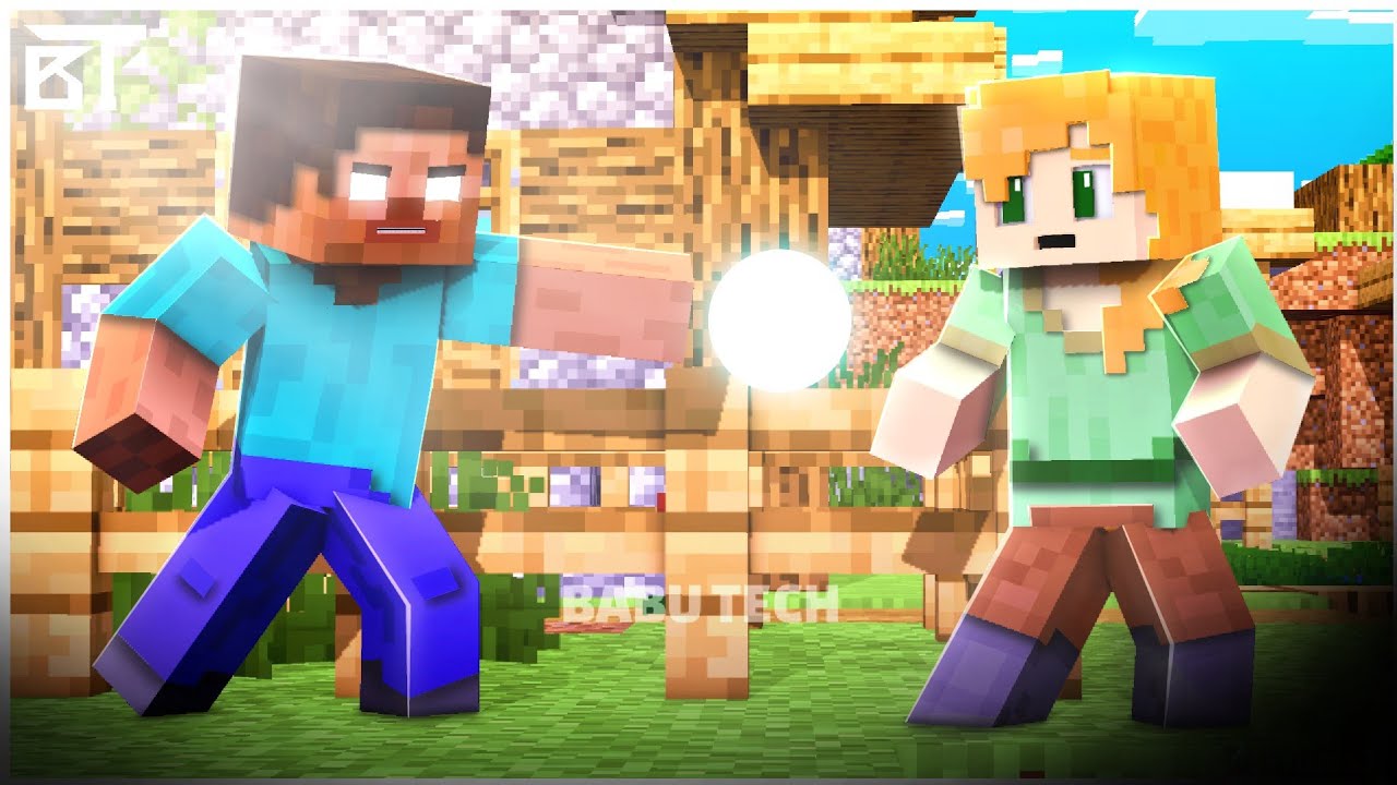 Herobrine attack on Alex | Babu Tech | Prisma 3D Minecraft Animation