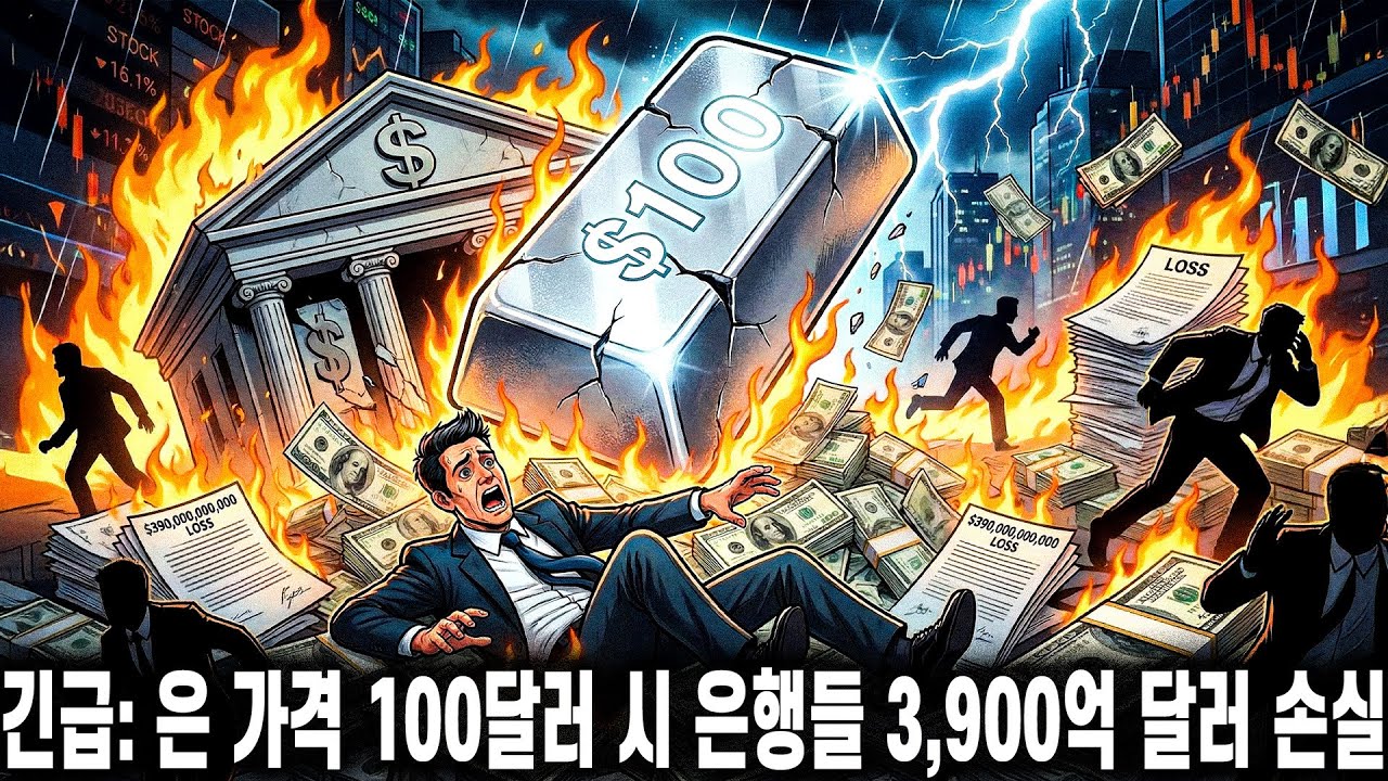 긴급: 은 가격이 100달러에 도달할 경우, 은행들은 3,900억 달러의 손실에 직면한다