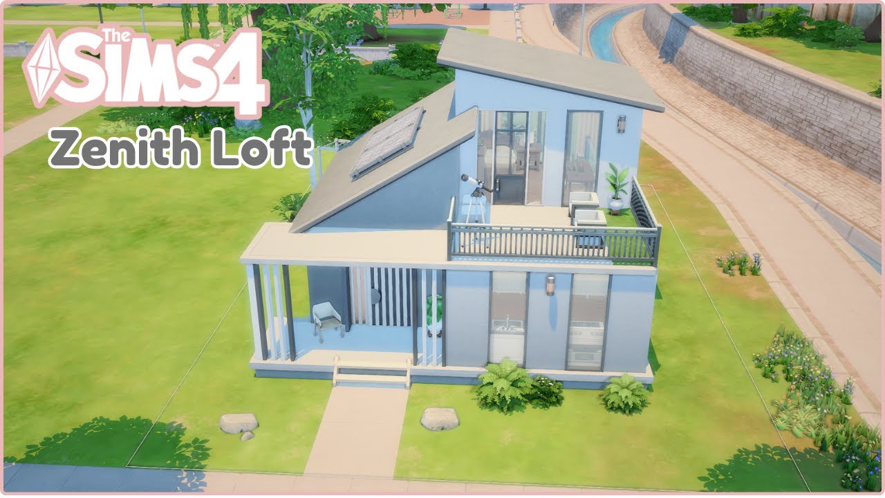 Zenith Loft - Modern Tiny Home | The Sims 4 ASMR Speed Build