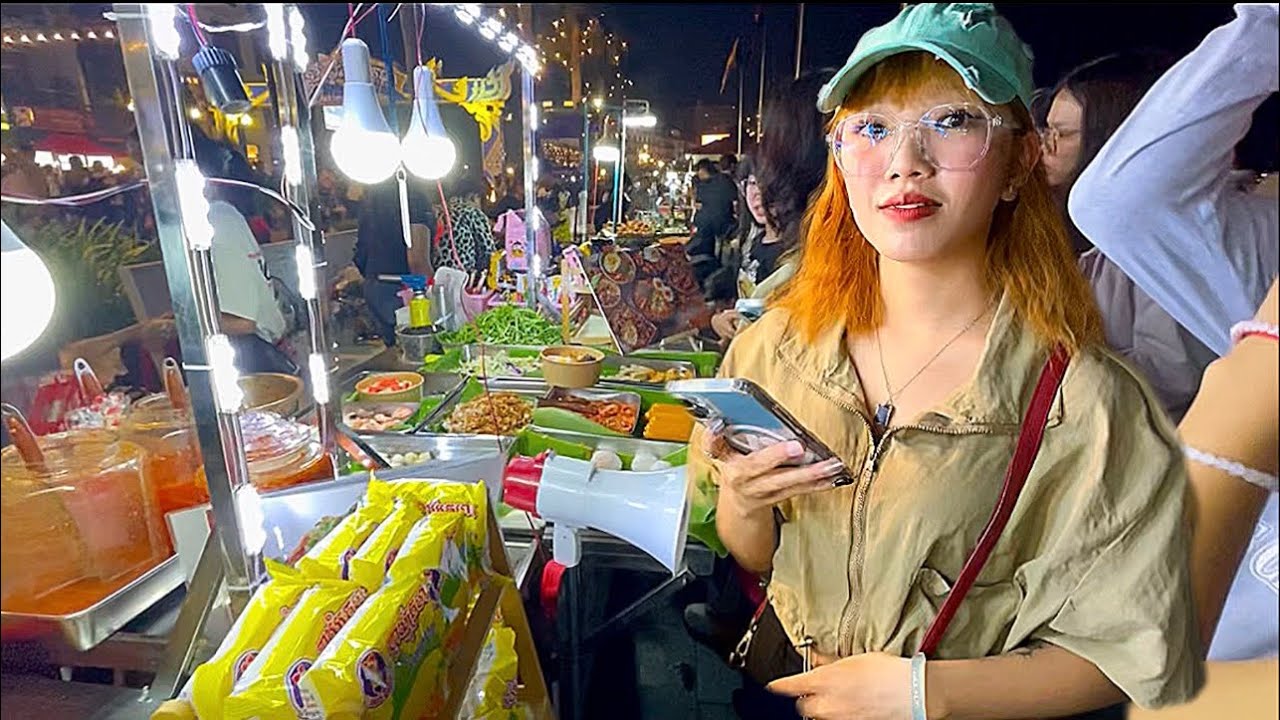 Best famous Cambodian street food 2026 - walking tour in riverside!