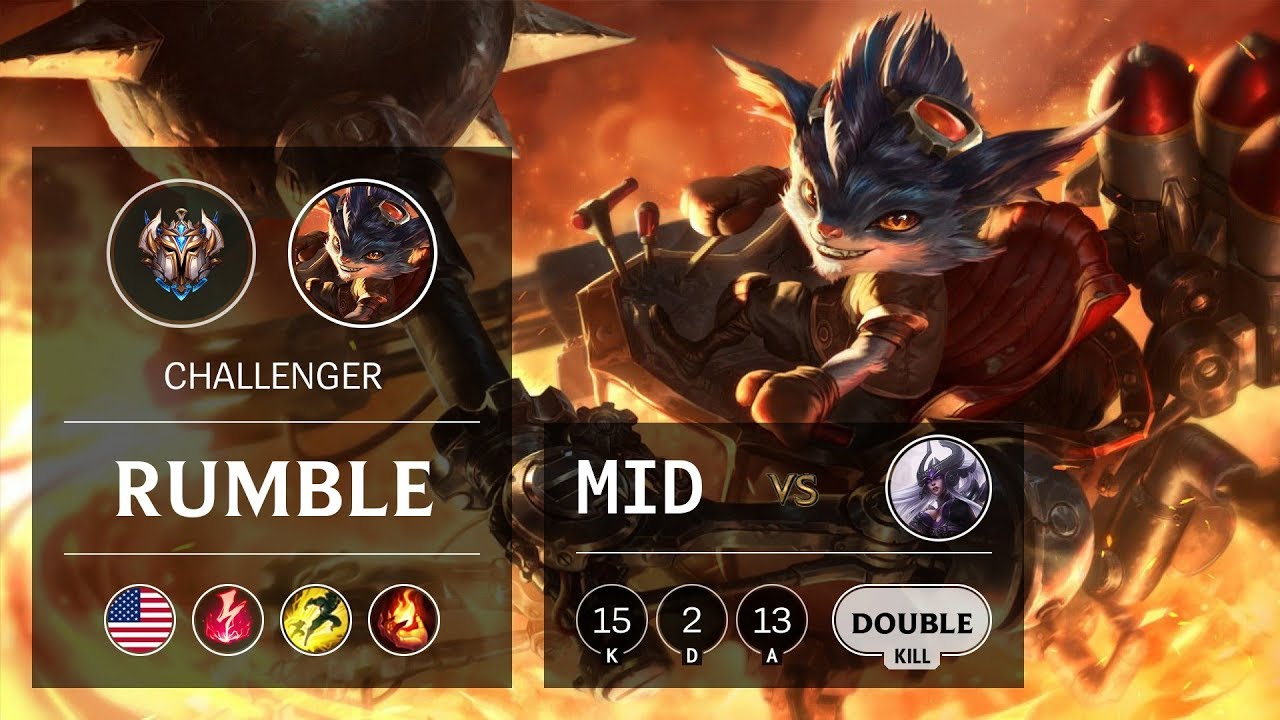 Rumble Mid vs Syndra - NA Challenger Patch 9.18