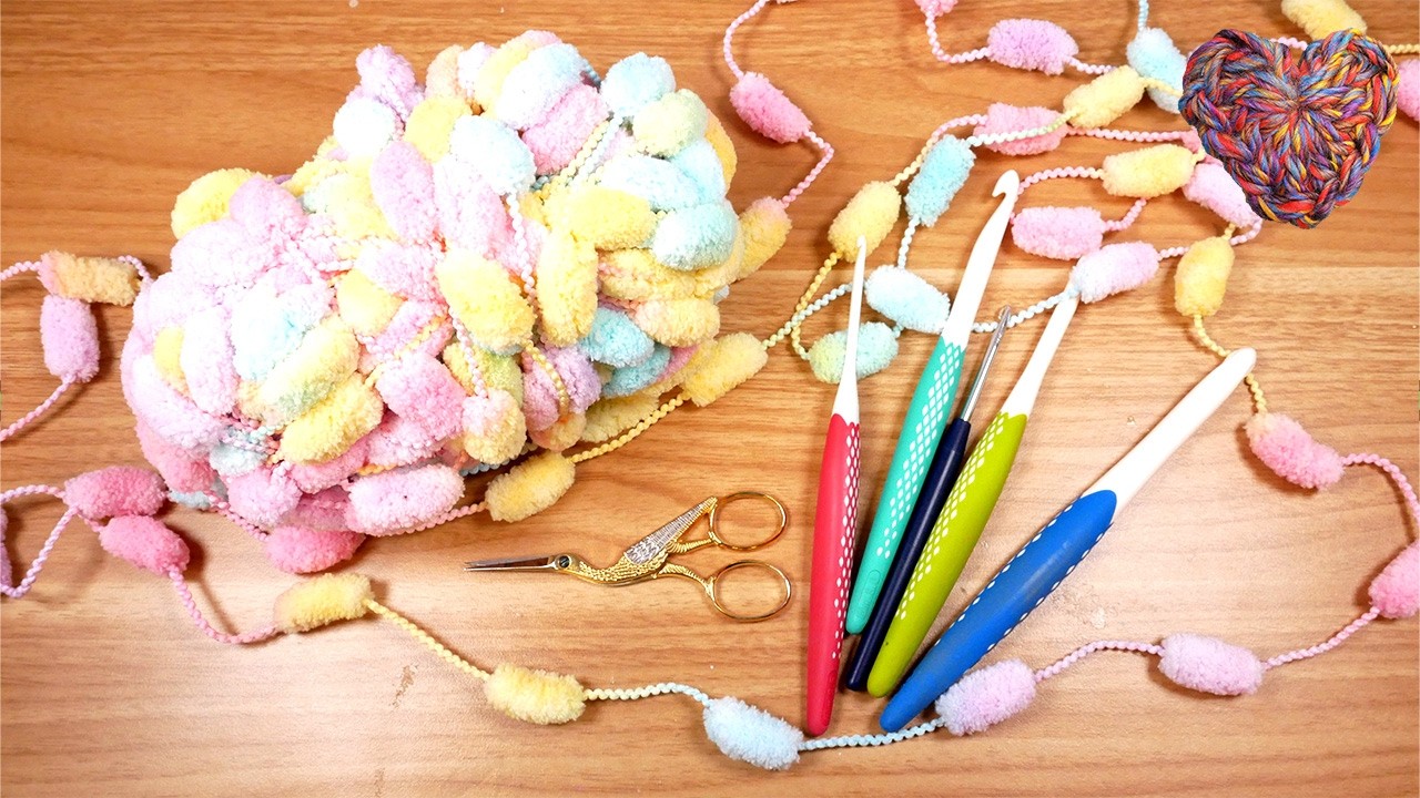 Häkeln | Pompom Garn Experiment | Kann man dieses Garn überhaupt Häkeln?! Oster Deko