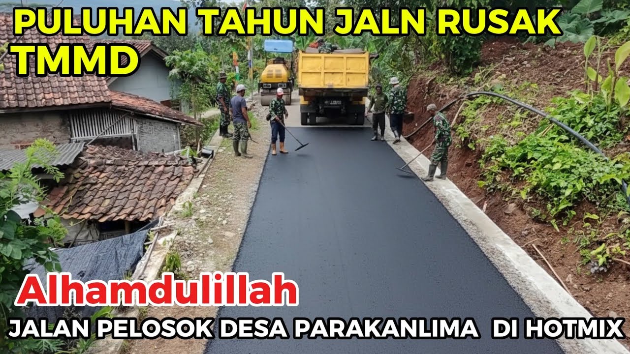 MANTAP ERA KDM JALAN DI HOTMIX HASIL TMMD MEMBANGUN DESA