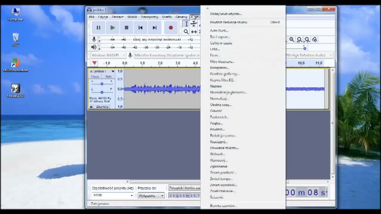 Audacity Poradnik - Obróbka głosu aby brzmiał jak w profesjonalnym studiu