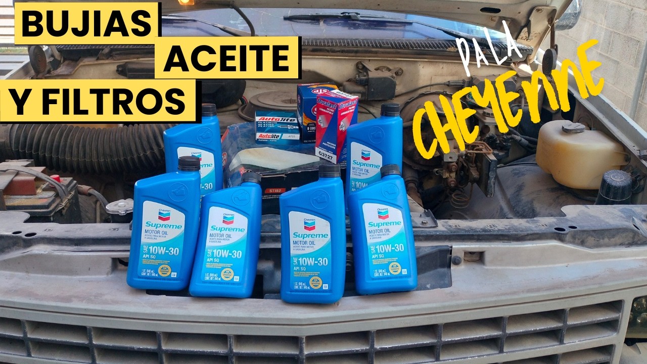 Cambio de bujias, aceite y filtros de cheyenne.