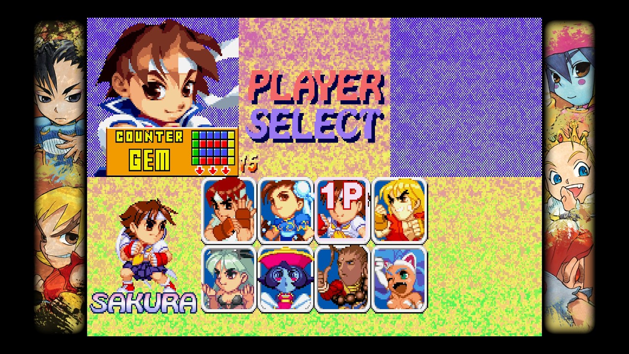 【ファイターとヴァンパイアがパズルで戦う】スーパーパズルファイターⅱx パズルで上手くなりたいって気持ちなら、誰にも負けない　さくら+乱入!!