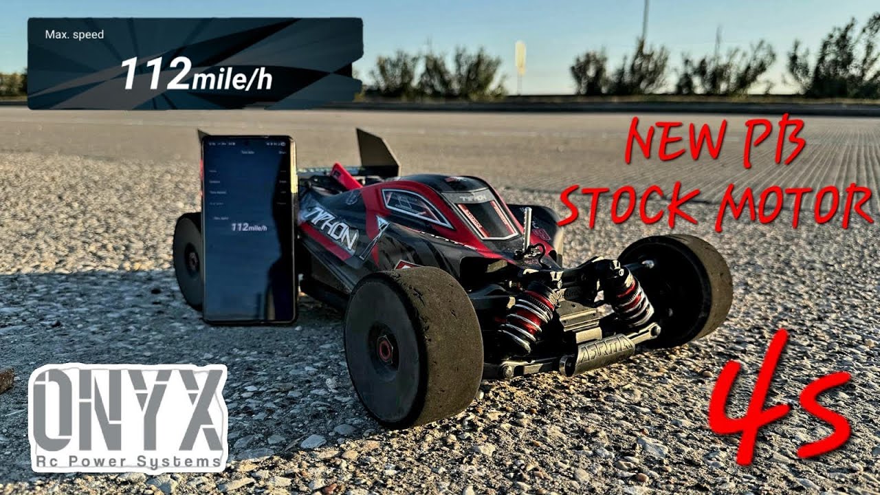 ARRMA Typhon 6s speed run (112 mph on 4s with stock motor) #arrma #rcspeedrun #rccar #teamonyx 