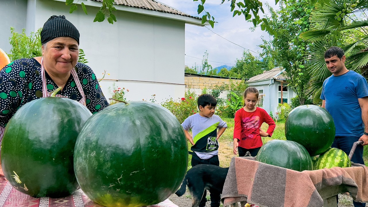 GRANDMA Cooking A MASSIVE 250 KG Watermelon Jam! 🍉🤯 Village Food Factory 🔥