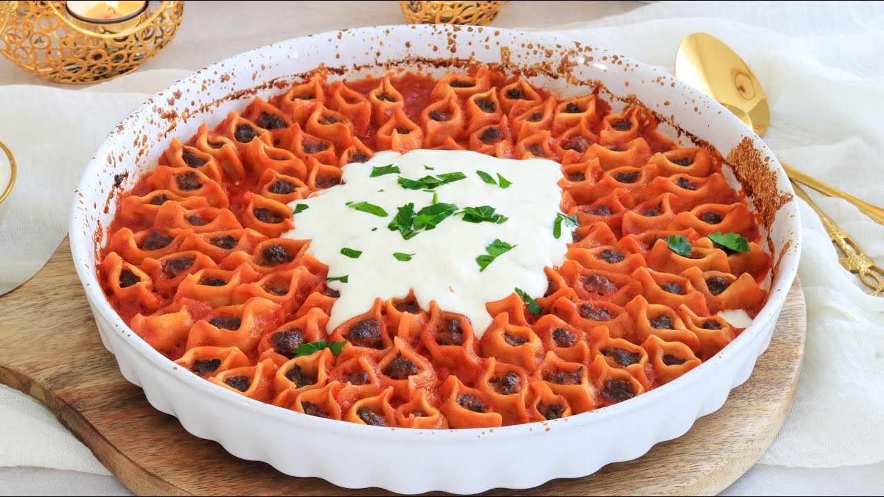 Türkische Manti vom Blech I Tepsi Mantisi