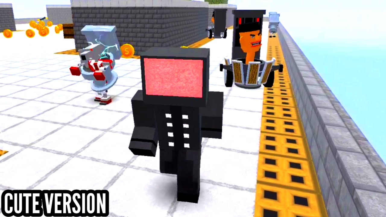 Skibidi craft shoot toilet head gameplay cute version